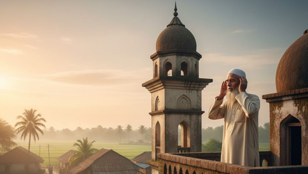 আজান ইসলামের অন্যতম নিদর্শন। ছবি: কৃত্রিম বুদ্ধিমত্তার সাহায্যে বানানো