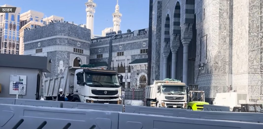 হজকে সামনে রেখে মসজিদুল হারামে চলছে বড় সংস্কার ও সম্প্রসারণ