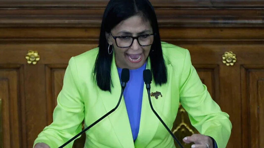 ভেনেজুয়েলার ভারপ্রাপ্ত প্রেসিডেন্ট ডেলসি রদ্রিগেজ। ছবি: এপি