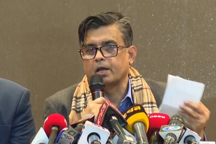 ঢাকার ফরেন সার্ভিস একাডেমিতে সংবাদ সম্মেলন