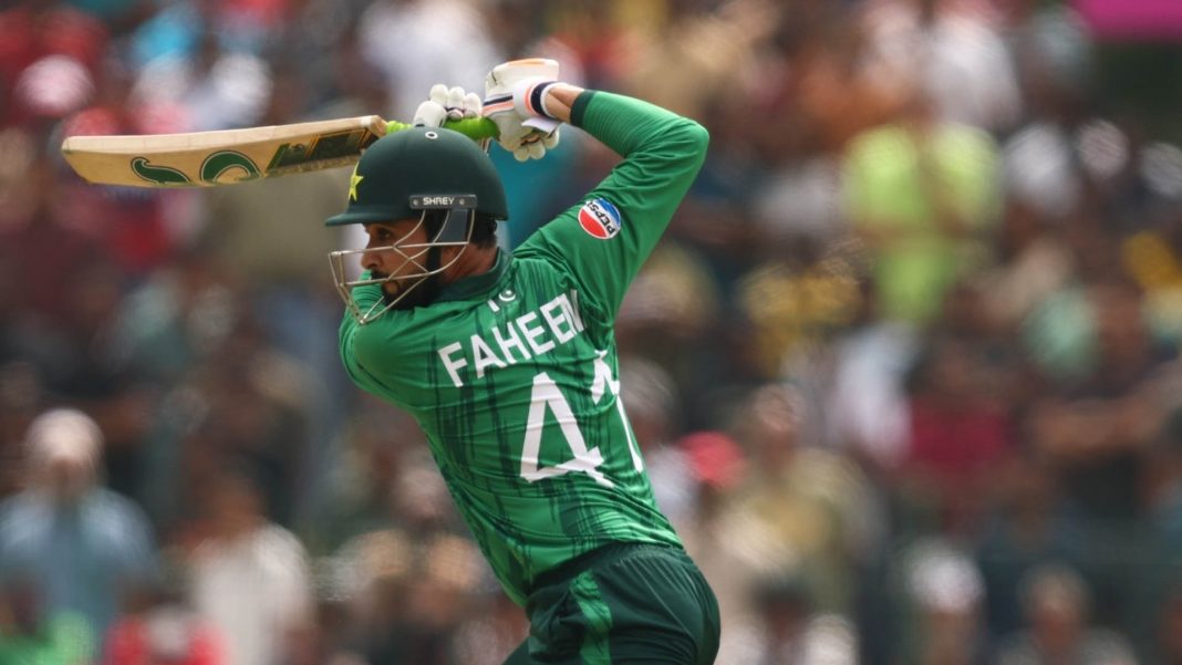 ফাহিম ১১ বলে ২৯ রান করে অপরাজিত থাকেন। ছবি: পিসিবি