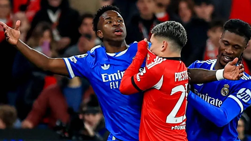 বেনফিকার আর্জেন্টাইন তারকা প্রেস্তিয়ান্নির বিরুদ্ধে ভিনিসিউসকে বর্ণবাদী গালি দেয়ার অভিযোগ উঠেছে। ছবি: রয়টার্স