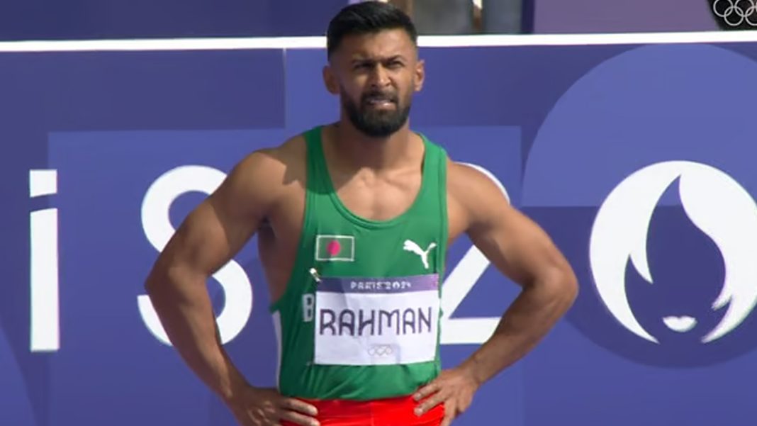 বাংলাদেশের দ্রুততম মানব ইমরানুর রহমান। ছবি: বাংলাদেশ অ্যাথলেটিকস ফেডারেশন