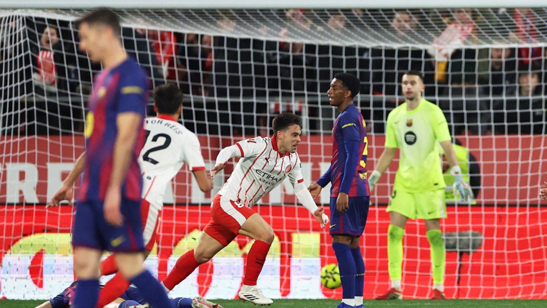 ফ্রান বেল্টরানের গোলে জয় নিশ্চিত হয় জিরোনার। ছবি: রয়টার্স